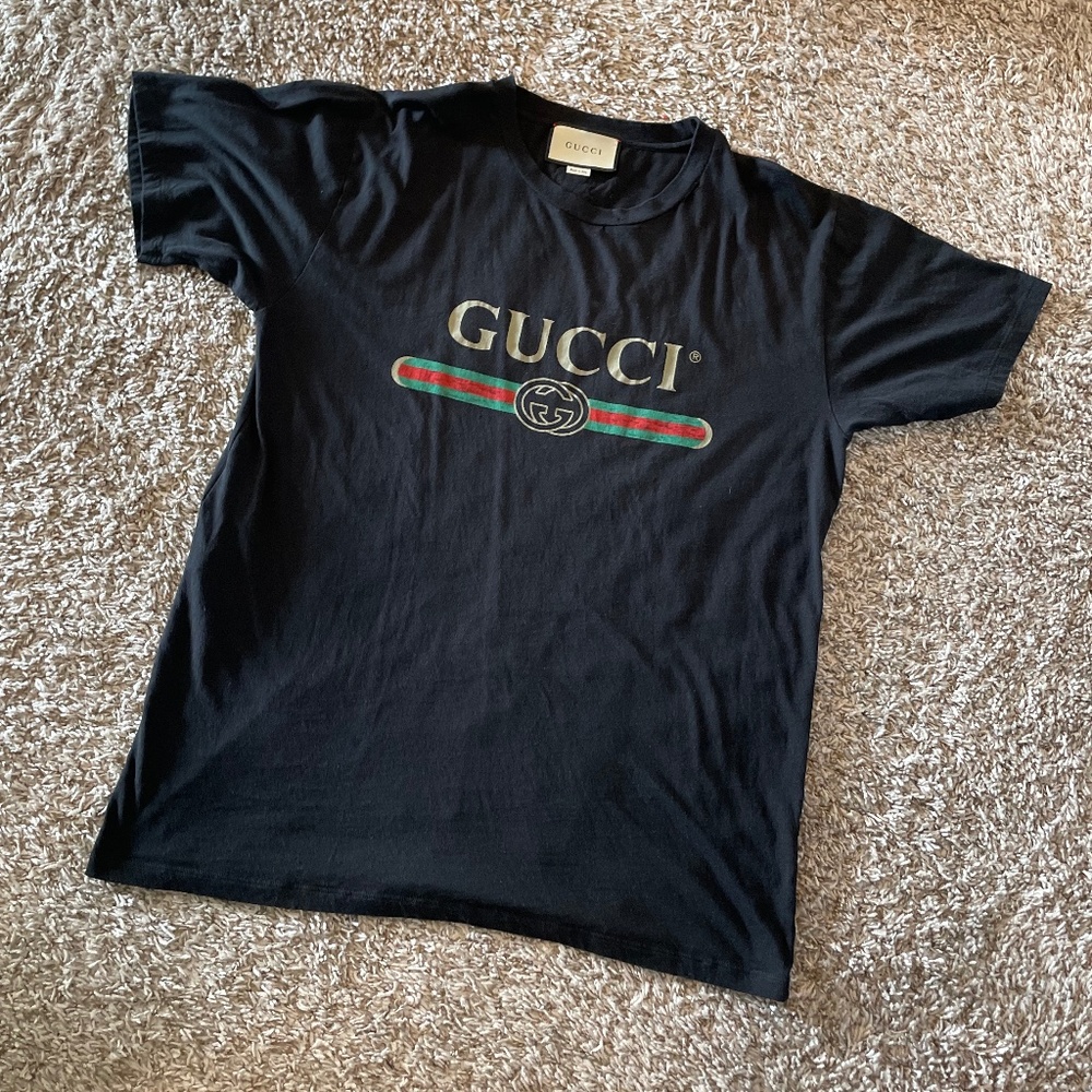 Oversize T-shirt with Gucci logo